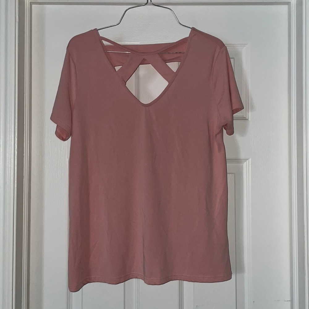BKE blush pink top.